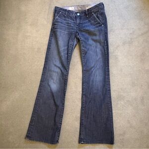 Gap -  1969 Long & Lean Trouser Jeans - Dark Wash - Size 27/4 - Wide Leg